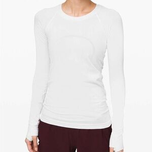 Lululemon Swiftly Speed LS Shine White NWT 12